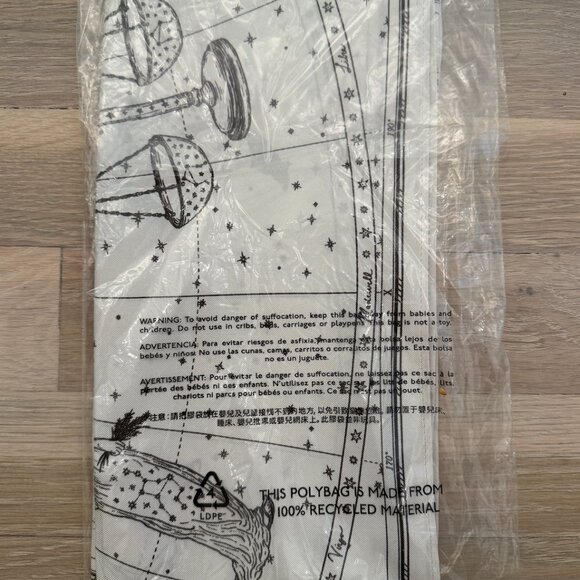 Madewell Silk Bandana Cream Astrological Print NWT - Picture 3 of 3